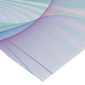 抽象芸術モダンピンクブルーターコイズフラクタルアート ショートテーブルランナー (コーナー)