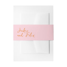 抽象芸術モダンピンクミッ結婚クス 招待状ベリーバンド