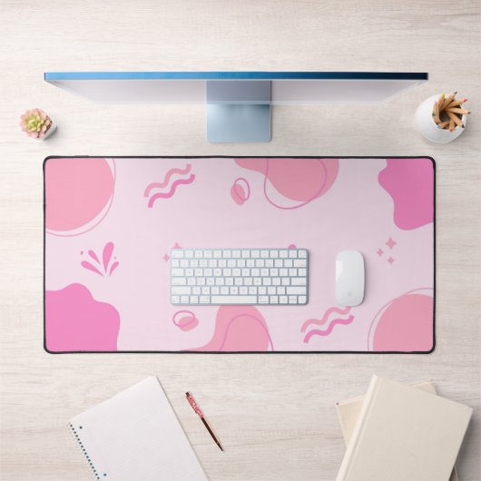 抽象芸術モダンピンクミニマリスト デスクマット (オフィス1)