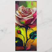 抽象芸術モダンピンクローズ結婚式 プログラム (裏面)