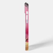 抽象芸術モダンピンク金ゴールド及びブラックインク大理石 Case-Mate iPhoneケース (裏面 / 左)