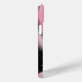 抽象芸術モダンピンク金ゴールド及びブラックインク大理石 Case-Mate iPhoneケース (裏面 / 右)
