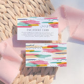 抽象芸術モダンピンク&ブルー水彩赤ちゃんシャワー エンクロージャーカード