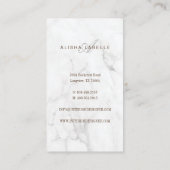 抽象芸術モダンピンク、白の大理石と木目 名刺 (裏面)