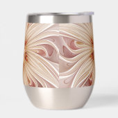 抽象芸術モダンピーチパステルフラワーフラクタルアート (左面)