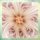 抽象芸術モダンピーチパステルフラワーフラクタルアート ウィンドウサイン (シート3)