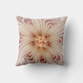 抽象芸術モダンピーチパステルフラワーフラクタルアート クッション (裏面)