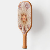 抽象芸術モダンピーチパステルフラワーフラクタルアート ピックルボールラケット (左)