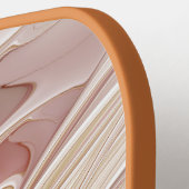 抽象芸術モダンピーチパステルフラワーフラクタルアート ピックルボールラケット (左詳細)