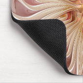 抽象芸術モダンピーチパステルフラワーフラクタルアート マウスパッド (コーナー)