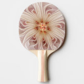 抽象芸術モダンピーチパステルフラワーフラクタルアート 卓球ラケット (裏面)