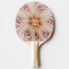 抽象芸術モダンピーチパステルフラワーフラクタルアート 卓球ラケット