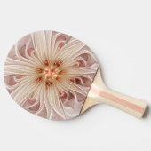 抽象芸術モダンピーチパステルフラワーフラクタルアート 卓球ラケット (横)