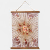 抽象芸術モダンピーチパステルフラワーフラクタルアート 吊り下げ型タペストリー (正面)
