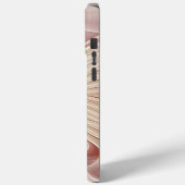 抽象芸術モダンピーチパステルフラワーフラクタルアート Case-Mate iPhoneケース (裏面 / 左)