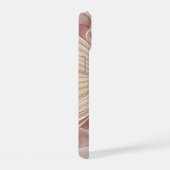 抽象芸術モダンピーチパステルフラワーフラクタルアート iPhone 15ケース (右側面)