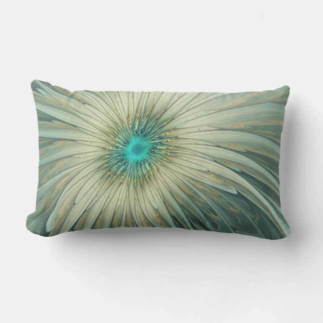 抽象芸術モダンファンタジーフラワーフラクタルアート アウトドアクッション (正面)