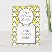 抽象芸術モダンフォトカードハッピーバースデーダディ カード (正面)