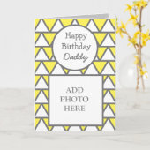 抽象芸術モダンフォトカードハッピーバースデーダディ カード (黄色い花)