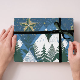 抽象芸術モダンフォレストツリー ラッピングペーパー