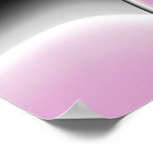 抽象芸術モダンフラクタルアートピンクグレーブラック姿 ポスター (角)