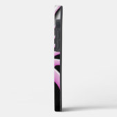 抽象芸術モダンフラクタルアートピンクグレーブラック姿 Case-Mate iPhoneケース (裏面 / 左)