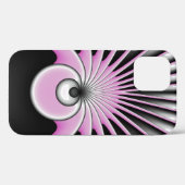 抽象芸術モダンフラクタルアートピンクグレーブラック姿 Case-Mate iPhoneケース (裏面 (横))