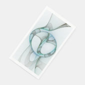 抽象芸術モダンフラクタルアートブルーターコイズグレー (コーナー)