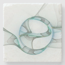 抽象芸術モダンフラクタルアートブルーターコイズグレー