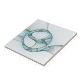 抽象芸術モダンフラクタルアートブルーターコイズグレー タイル (側面)