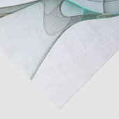 抽象芸術モダンフラクタルアートブルーターコイズグレー 薄葉紙 (詳細)