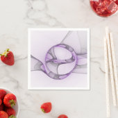 抽象芸術モダンフラクタルアートラベンダーグレー スタンダードカクテルナプキン (インサイチュ)