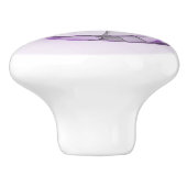 抽象芸術モダンフラクタルアートラベンダーグレー セラミックノブ (側面)