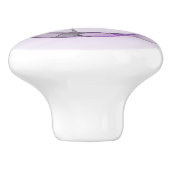 抽象芸術モダンフラクタルアートラベンダーグレー セラミックノブ (側面)