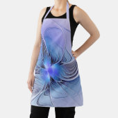 抽象芸術モダンフラクタルアートラベンダーブルー エプロン (インサイチュ)