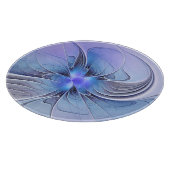 抽象芸術モダンフラクタルアートラベンダーブルー カッティングボード (角)