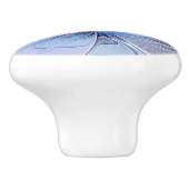 抽象芸術モダンフラクタルアートラベンダーブルー セラミックノブ (側面)