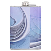 抽象芸術モダンフラクタルアートラベンダーブルー フラスク (裏面)