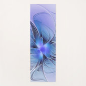 抽象芸術モダンフラクタルアートラベンダーブルー ヨガマット (正面)