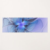 抽象芸術モダンフラクタルアートラベンダーブルー ヨガマット (正面(横))