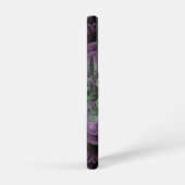 抽象芸術モダンフラクタルパープルおよびグリーンデザイン SAMSUNG GALAXYケース (右側面)