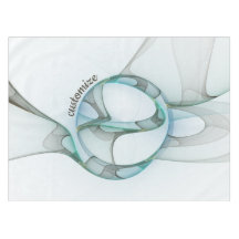 抽象芸術モダンフラクタルブルーターコイズグレー文字