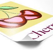 抽象芸術モダンフルーツさくらんぼウォールアート フォトプリント            (角)