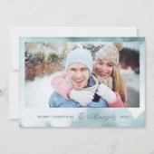 抽象芸術モダンフロストクリスマスフォトカード シーズンカード (正面)