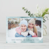 抽象芸術モダンフロストクリスマスフォトカード シーズンカード (スタンド正面)