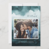 抽象芸術モダンフロストクリスマスフォトカード シーズンカード (正面)