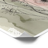 抽象芸術モダンフローラウォールアートIX ポスター (角)