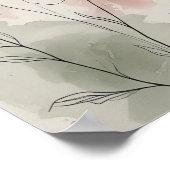 抽象芸術モダンフローラウォールアートX ポスター (角)