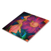 抽象芸術モダンフローラセラミックタイル タイル (側面)