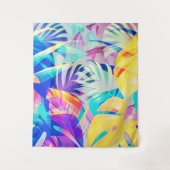 抽象芸術モダンフローラパステルカラー タペストリー (正面)